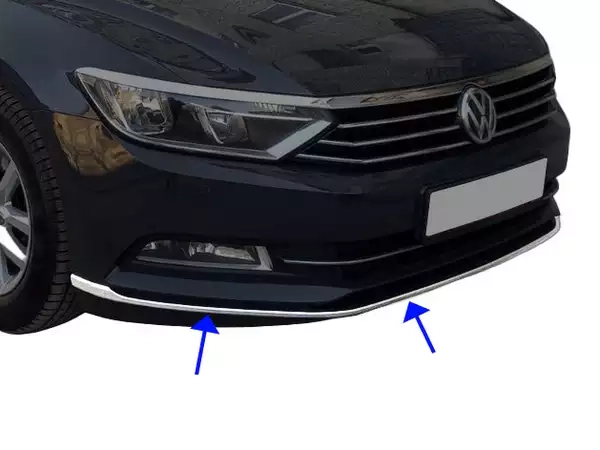 Хром накладки на передній бампер VW Passat B8 (3G; 15-19)