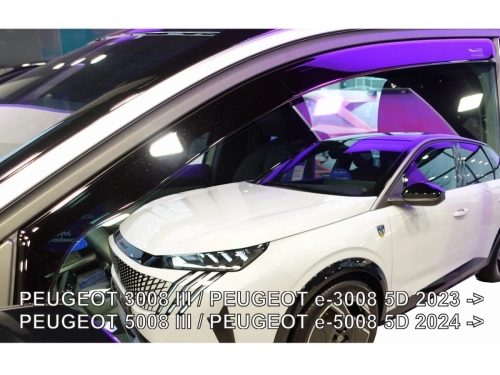 Дефлектори вікон Peugeot 3008 III / e-3008 III (P64; 24-) - Heko (вставні) 3